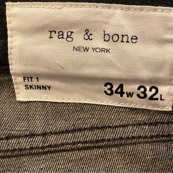 Rag and Bone Men’s McGregor Fit 1 Aero Stretch Skinny Jeans Size 34 NWT - Picture 11 of 12